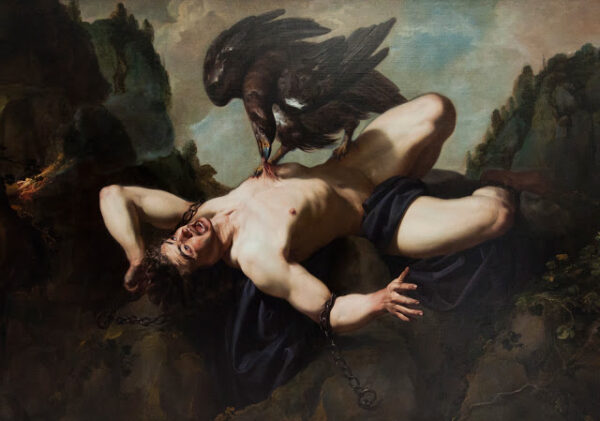 Eagle devouring Prometheus’ liver Theodoor Rombouts